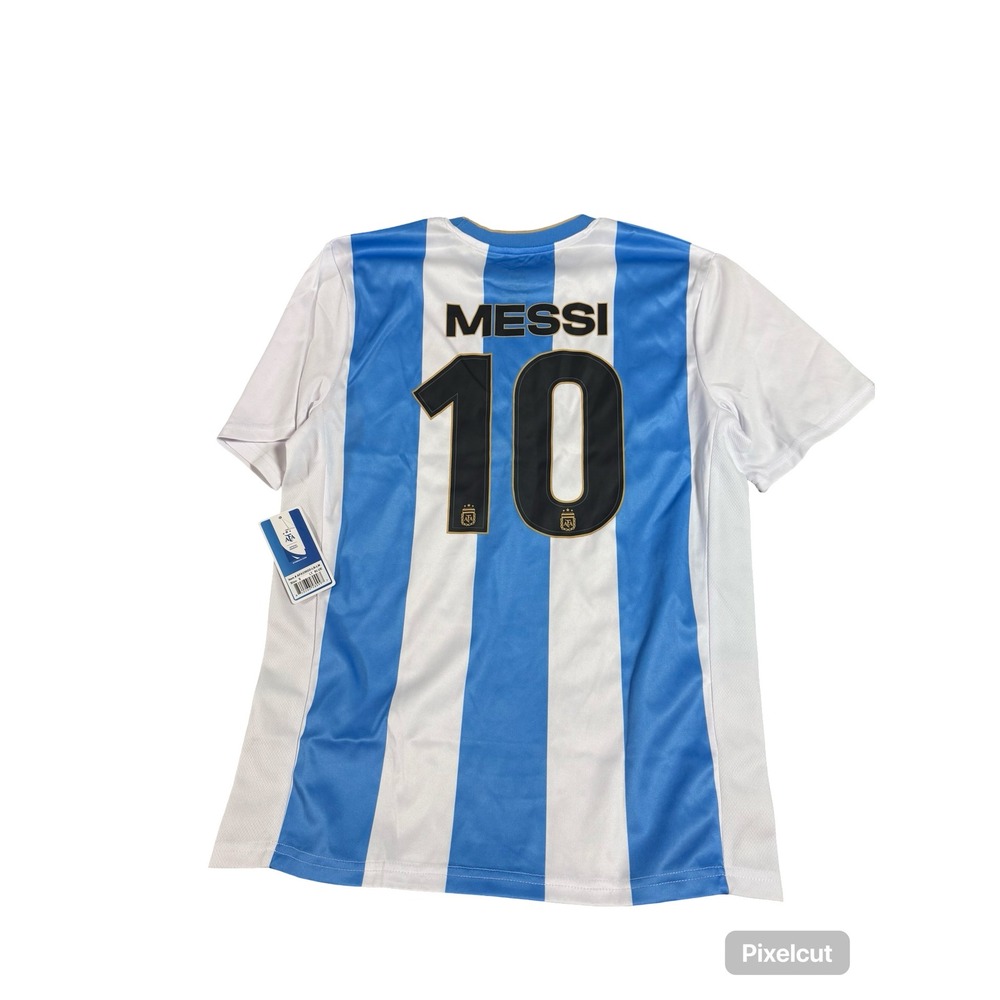Argentina Messi 10 Soccer Jersey Mens (S) Blue White Striped Official AFA Shirt - Picture 2 of 7